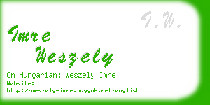 imre weszely business card